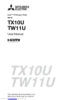 Предварительный просмотр 1 страницы Mitsubishi Electric TW11U User Manual