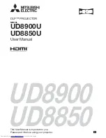 Preview for 1 page of Mitsubishi Electric UD8850U User Manual