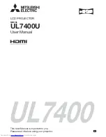 Mitsubishi Electric UL7400U User Manual preview