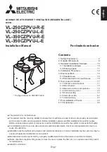 Mitsubishi Electric VL-250CZPVU-L-E Installation Manual preview
