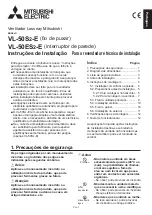 Предварительный просмотр 61 страницы Mitsubishi Electric VL-50ES2-E Installation Manual