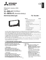 Предварительный просмотр 12 страницы Mitsubishi Electric VL-50ES2-E Operating Instructions Manual