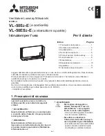 Предварительный просмотр 45 страницы Mitsubishi Electric VL-50ES2-E Operating Instructions Manual