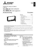 Предварительный просмотр 111 страницы Mitsubishi Electric VL-50ES2-E Operating Instructions Manual