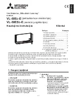 Предварительный просмотр 166 страницы Mitsubishi Electric VL-50ES2-E Operating Instructions Manual