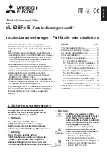 Preview for 14 page of Mitsubishi Electric VL-50SR2-E Installation Manual