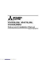 Предварительный просмотр 1 страницы Mitsubishi Electric VS-50XL20U Setup And Installation Manual