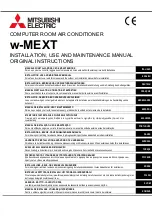 Mitsubishi Electric w-MEXT Instructions For Installation, Use And Maintenance Manual предпросмотр