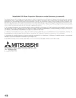 Предварительный просмотр 108 страницы Mitsubishi Electric WD-52527 Owner'S Manual