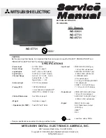 Предварительный просмотр 1 страницы Mitsubishi Electric WD-52631 Service Manual