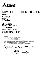 Предварительный просмотр 1 страницы Mitsubishi Electric WD-57733 Owner'S Manual