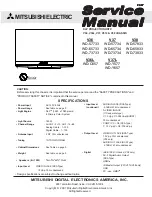 Preview for 1 page of Mitsubishi Electric WD-57733 Service Manual