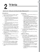 Предварительный просмотр 11 страницы Mitsubishi Electric WD-57833 Owner'S Manual