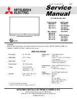 Preview for 1 page of Mitsubishi Electric WD-60638 Service Manual