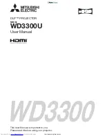 Mitsubishi Electric WD3300U User Manual предпросмотр