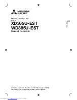 Preview for 11 page of Mitsubishi Electric WD385U-EST Safety Manual