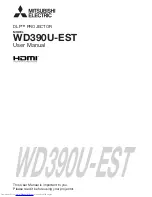 Mitsubishi Electric WD390U-EST User Manual предпросмотр