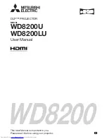 Preview for 2 page of Mitsubishi Electric WD8200LU User Manual