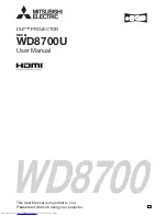 Mitsubishi Electric WD8700U User Manual preview