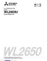 Mitsubishi Electric WL2650U User Manual preview