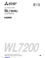 Preview for 1 page of Mitsubishi Electric WL7200U User Manual