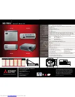 Предварительный просмотр 2 страницы Mitsubishi Electric XD110U Specification Sheet