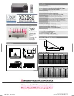 Preview for 2 page of Mitsubishi Electric XD206U Specification Sheet