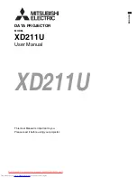 Preview for 1 page of Mitsubishi Electric XD211U User Manual