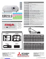 Предварительный просмотр 2 страницы Mitsubishi Electric XD221U-G Specifications