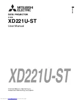 Preview for 1 page of Mitsubishi Electric XD221U-ST User Manual