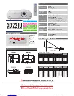 Preview for 2 page of Mitsubishi Electric XD221U Brochure & Specs