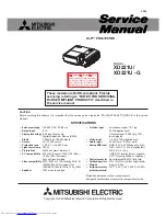 Mitsubishi Electric XD221U Service Manual preview