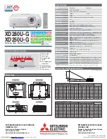 Preview for 2 page of Mitsubishi Electric XD250U-G Specifications