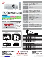 Предварительный просмотр 2 страницы Mitsubishi Electric XD250U-ST Specifications