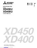 Mitsubishi Electric XD400U User Manual preview