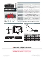 Предварительный просмотр 2 страницы Mitsubishi Electric XD460U Specifications