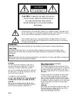 Preview for 2 page of Mitsubishi Electric XD460U User Manual