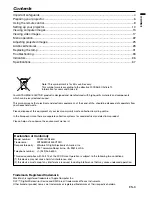 Preview for 3 page of Mitsubishi Electric XD460U User Manual