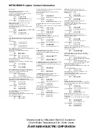 Preview for 40 page of Mitsubishi Electric XD460U User Manual