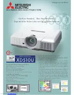 Mitsubishi Electric XD510U Specifications preview