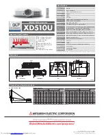 Preview for 2 page of Mitsubishi Electric XD510U Specifications