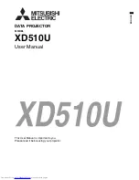 Preview for 1 page of Mitsubishi Electric XD510U User Manual