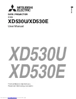 Предварительный просмотр 1 страницы Mitsubishi Electric XD530E User Manual