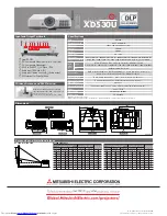 Предварительный просмотр 2 страницы Mitsubishi Electric XD530U Specification Sheet