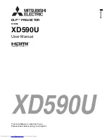 Mitsubishi Electric XD590U User Manual предпросмотр