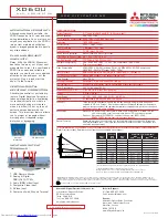 Preview for 2 page of Mitsubishi Electric XD60U Mini-mits Specifications