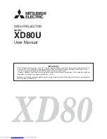 Mitsubishi Electric XD80U User Manual предпросмотр