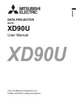 Mitsubishi Electric XD90U User Manual preview