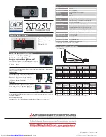 Preview for 2 page of Mitsubishi Electric XD95U Brochure & Specs