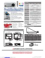 Preview for 2 page of Mitsubishi Electric XL1550U Specifications